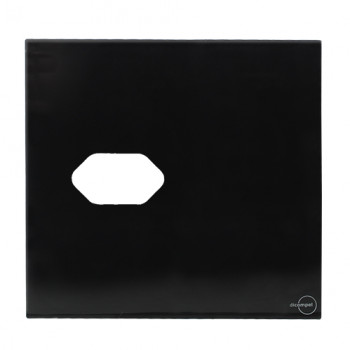 Placa p/ 1 Tomada 4x4 - Novara Glass Preto Grafite